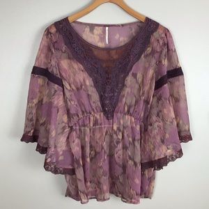 4x$35*** FREE PEOPLE lightweight v-neck flowy top